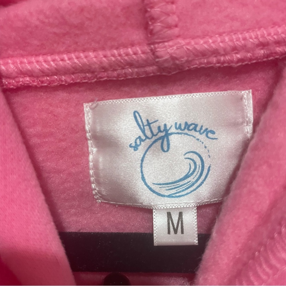 Saltywave Hoodie Pink Womens Size Medium Pullover Drawstring Kangaroo Pocket - Picture 6 of 7
